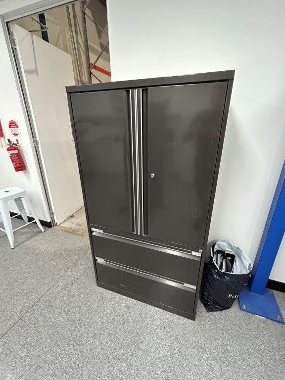 2 Door 2 Drawer Metal Stationery/Storage Cabinet