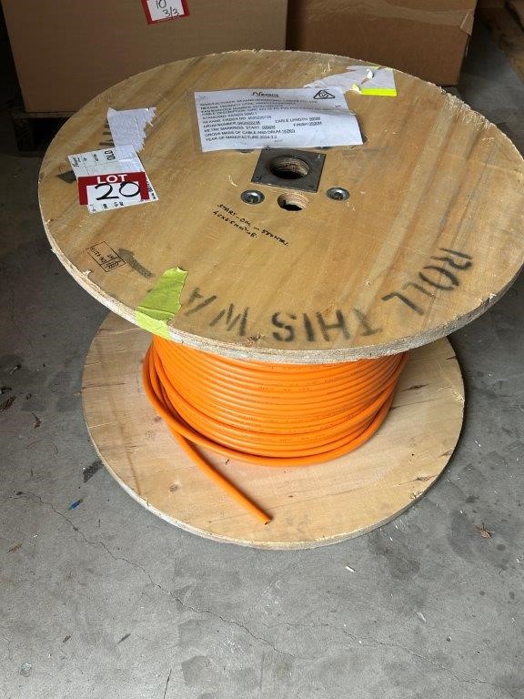 2024 NEXANS Orange Circular 4 x 2.5E PVC Cable 275m Long