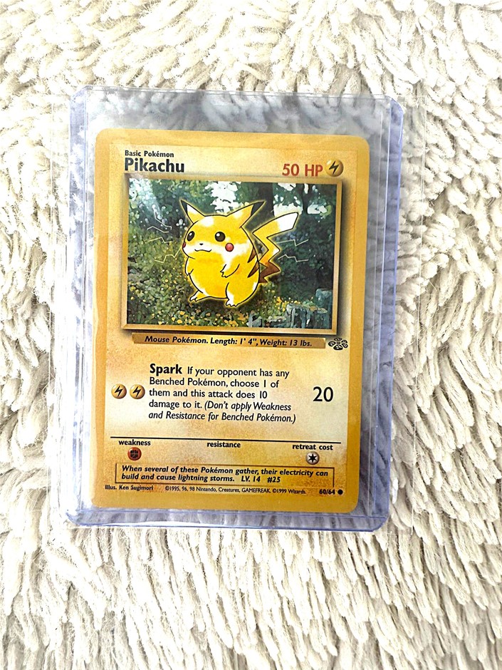 Pikachu Base Set style vintage card classic artwork.