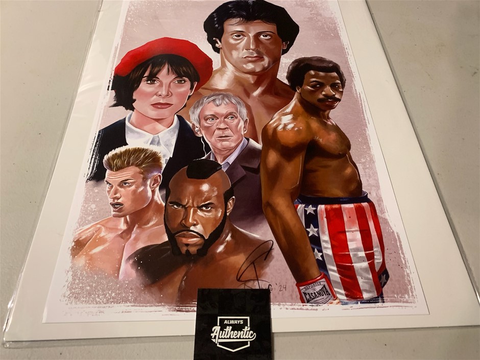 Signed Rocky limited edition art lithograph