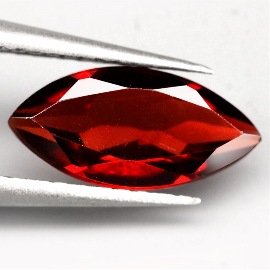 1.18ct Marquise Facet Cut Orange Red Spessartine Garnet Gemstone - 1Pc
