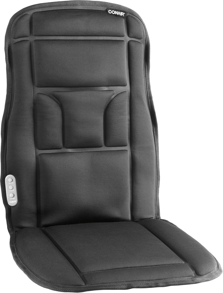 CONAIR Massaging Back & Seat Cushion – Vibrating Massage Cushion with 3 Pow