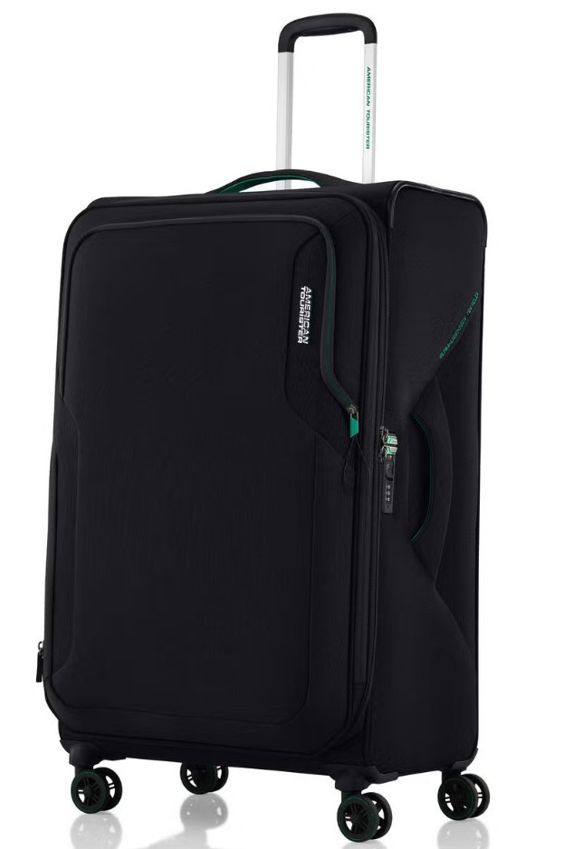AMERICAN TOURISTER Applite 5 Suitcase, Black, 82cm. NB: Minor Use.