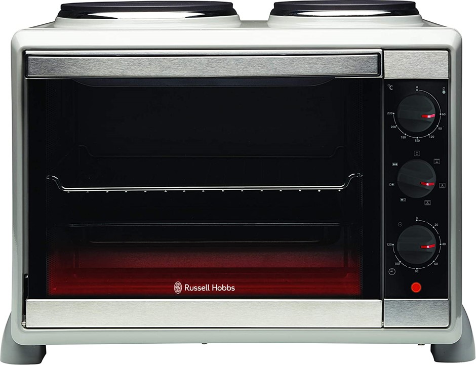 RUSSELL HOBBS Compact Kitchen Convection Oven, 1600W, Silver, RHTOV2HP. NB:
