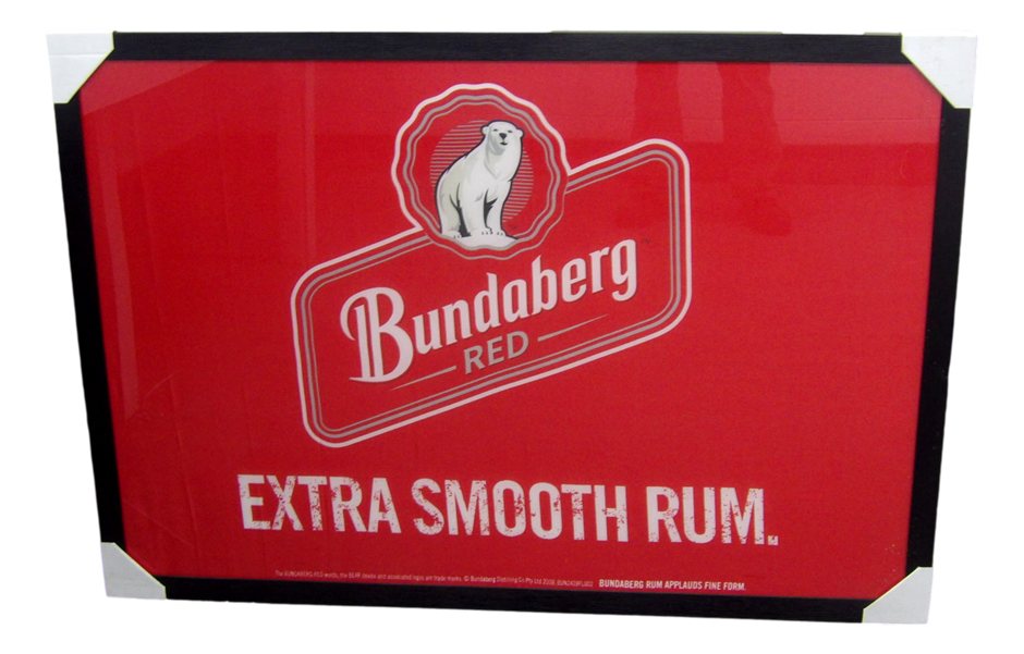 Sydney P/Up ONLY - Framed Bundaberg Red Flag 94x129cm