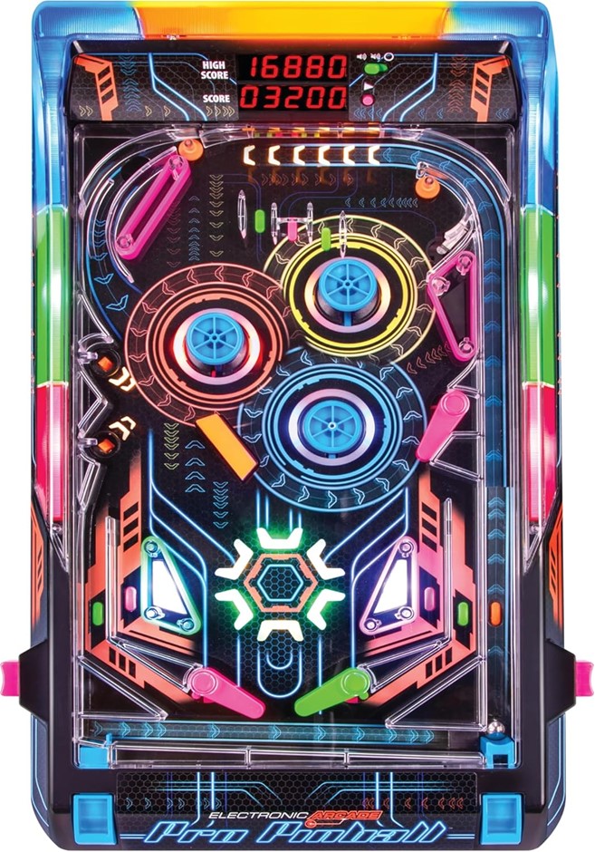 AMBASSADOR Electronic Arcade Pro Pinball. NB: Slightly damaged box.