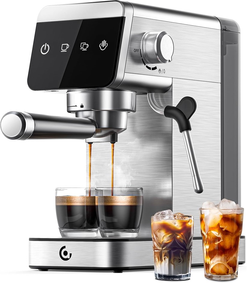 AMZCHEF 1350W Espresso Coffee Machine Stainless Steel Coffee Machines with