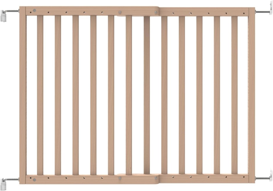 PERMA Timber Swing Gate Adjustable Wooden Safety Gate for Doorways and Hall