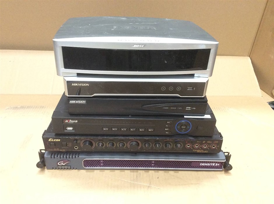 Music System, DVR Recorders, Amplifier, Video Processing Unit - Lot of 6