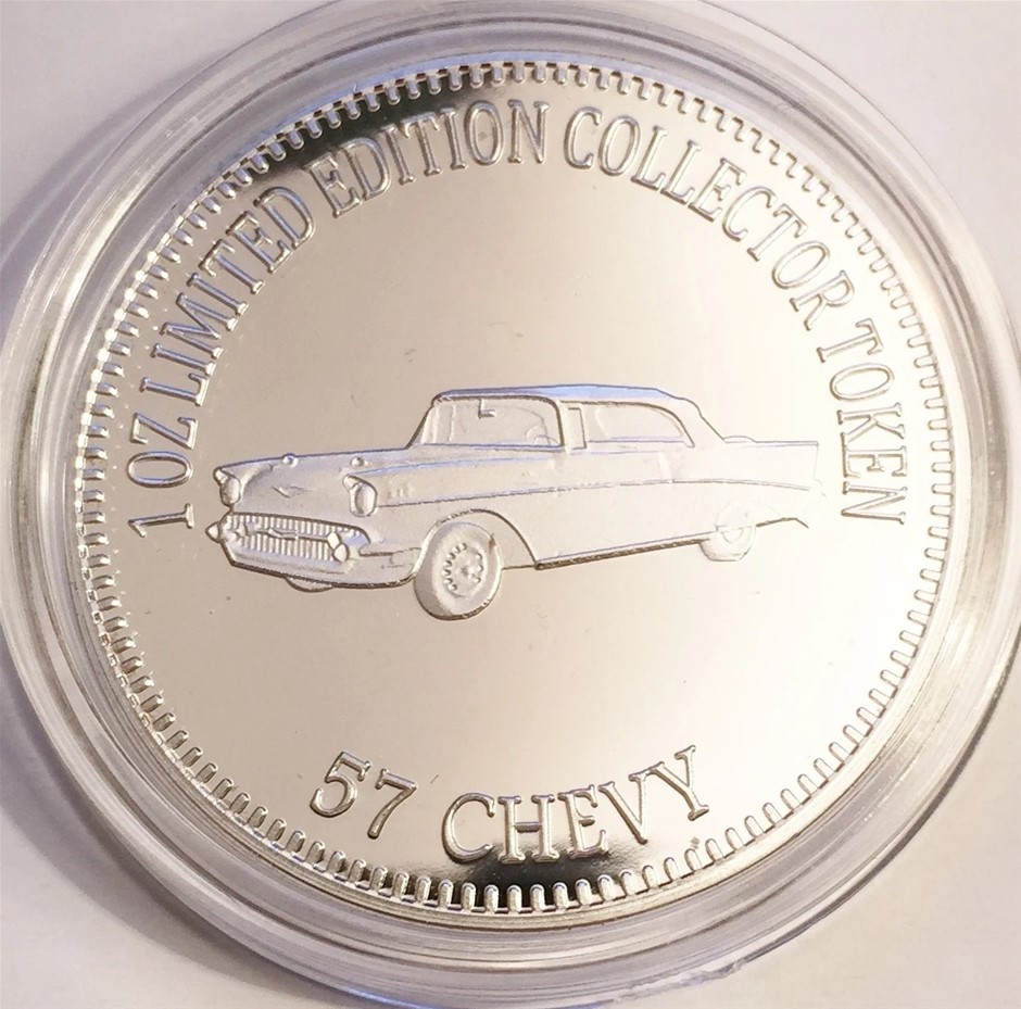 NEW 2016 "57 CHEVY" M/Car Series 2 1 0z HSE 999 Fine Silver Coin