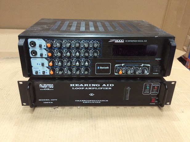 Hearing Aid Loop Amplifier & Speaker Amplifier System (Lot of 2)