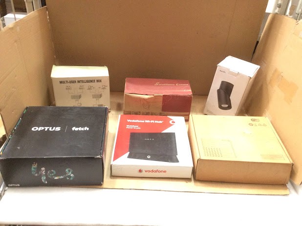 Mounted Downlight & Security Camera & Wireless Router (Lot of 6)