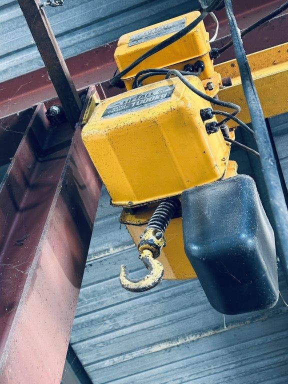 Liftall 1,000Kg Overhead Electric Crane With Pendant Control.