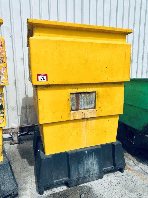 JACKY PVC Hopper Tub on Inbuilt Forklift (pallet), SWL 1,000kg