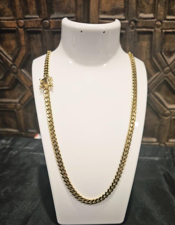 18K/Italy Stamped Chain Yellow Gold Filled 6mm-50cm