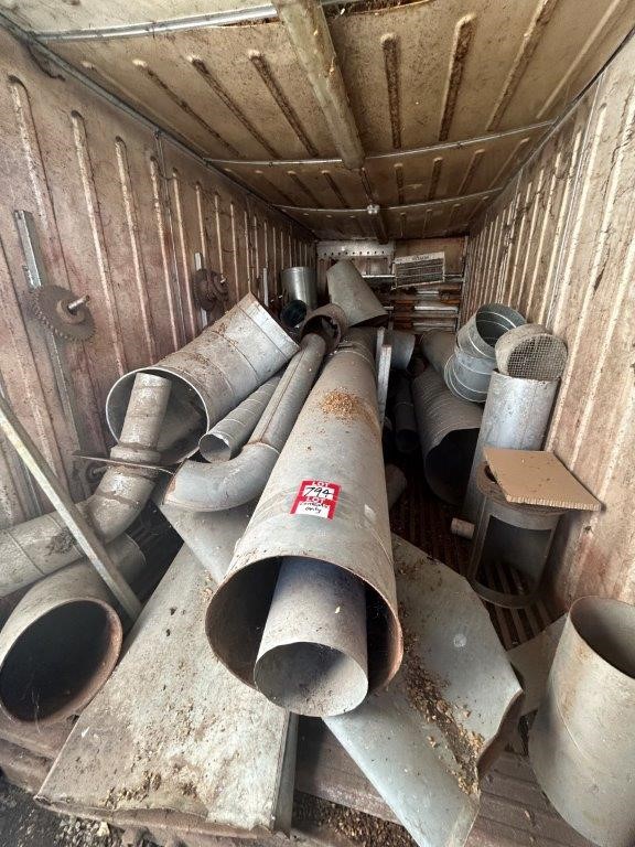 Contents of Shipping Container Only. Mostly Ducting (Metal)