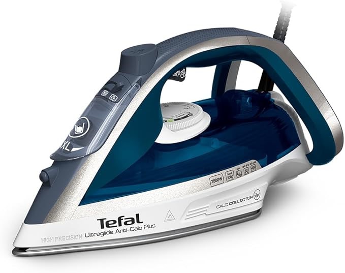 TEFAL Ultraglide Plus Steam Iron, 2800W, 230 g/min Steam Boost, 50 g/min Co