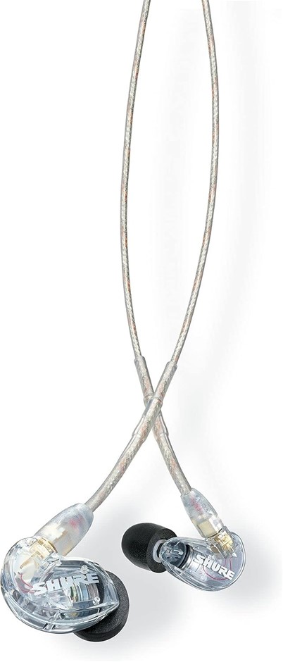 SHURE Sound Isolating Earphones - Clear, SE215-CL. NB: Used.