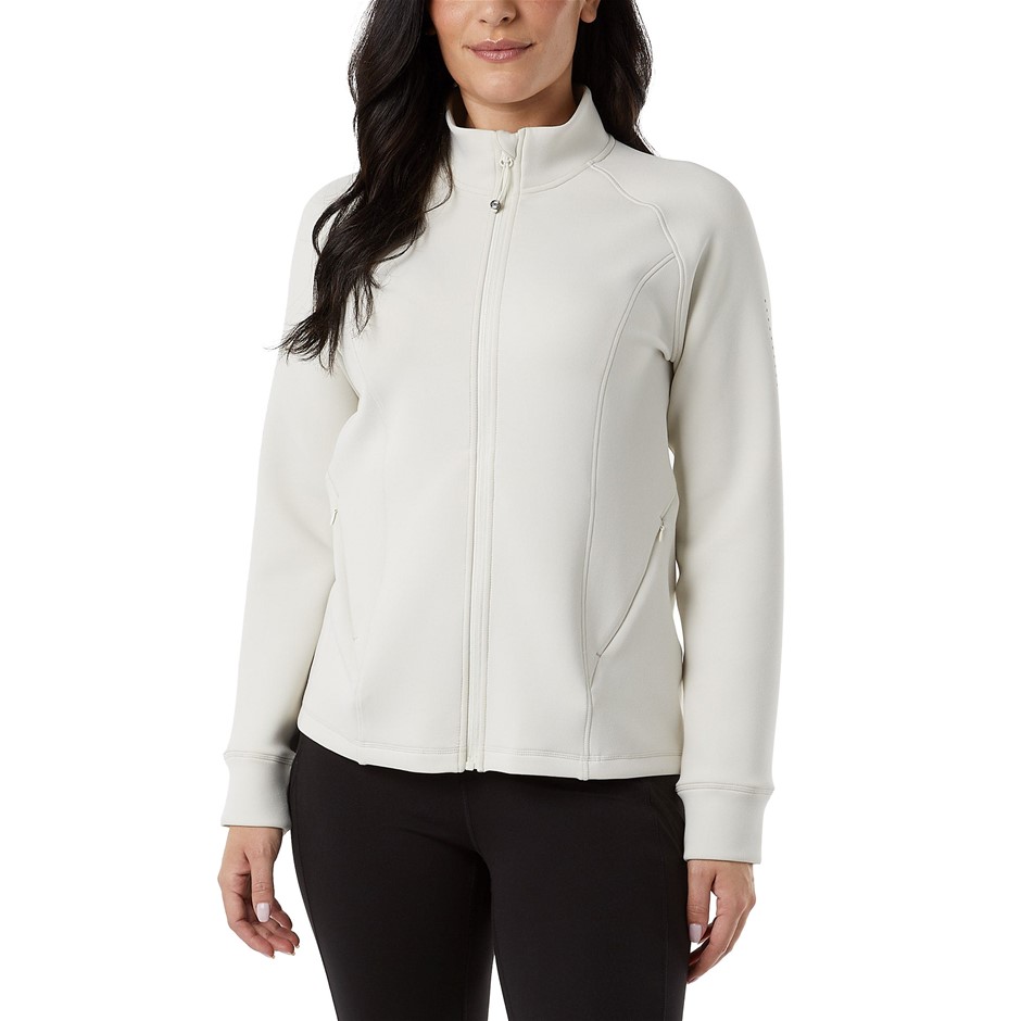 32DEGREES Women's Tech Zip Jacket, Size S, Cream.