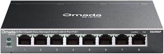 OMADA 8-Port Gigabit Easy Managed Switch with 8-Port PoE+, 64W Power Budget