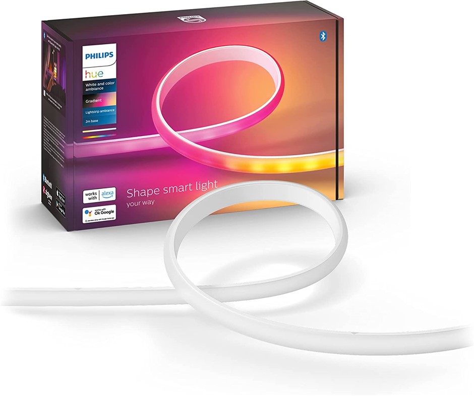 PHILIPS Hue Gradient Lightstrip [2m] White & Colour Ambiance Smart LED Base