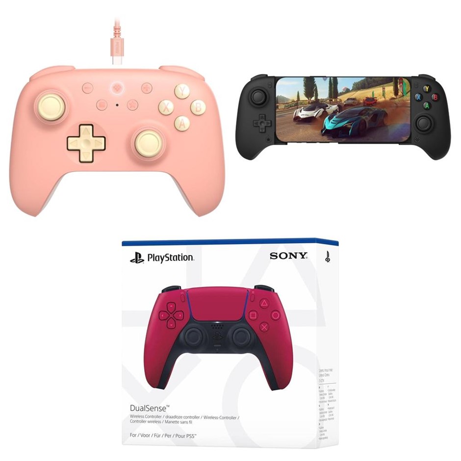 3 x Assorted Gaming Controllers. 1 x 8BITDO Ultimate Mobile Gaming Controll