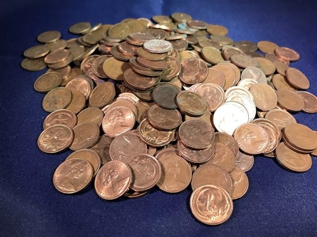 Australian 1 Cent Decimal Coin Bulk Lot. 225g