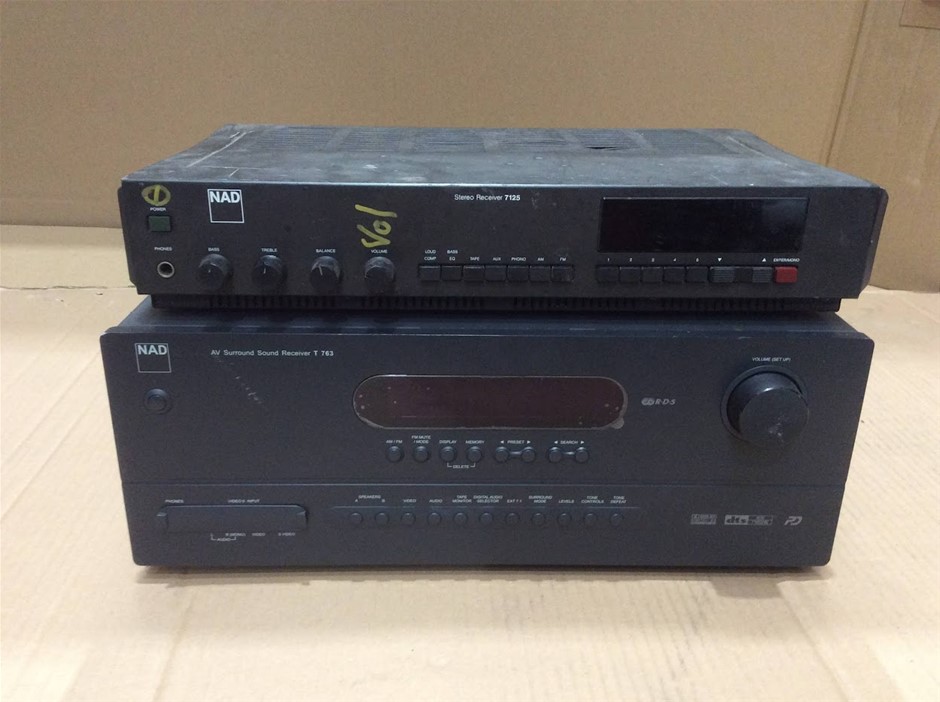 NAD 7125 Stereo Receiver + NAD T763 AV Surround Sound Receiver
