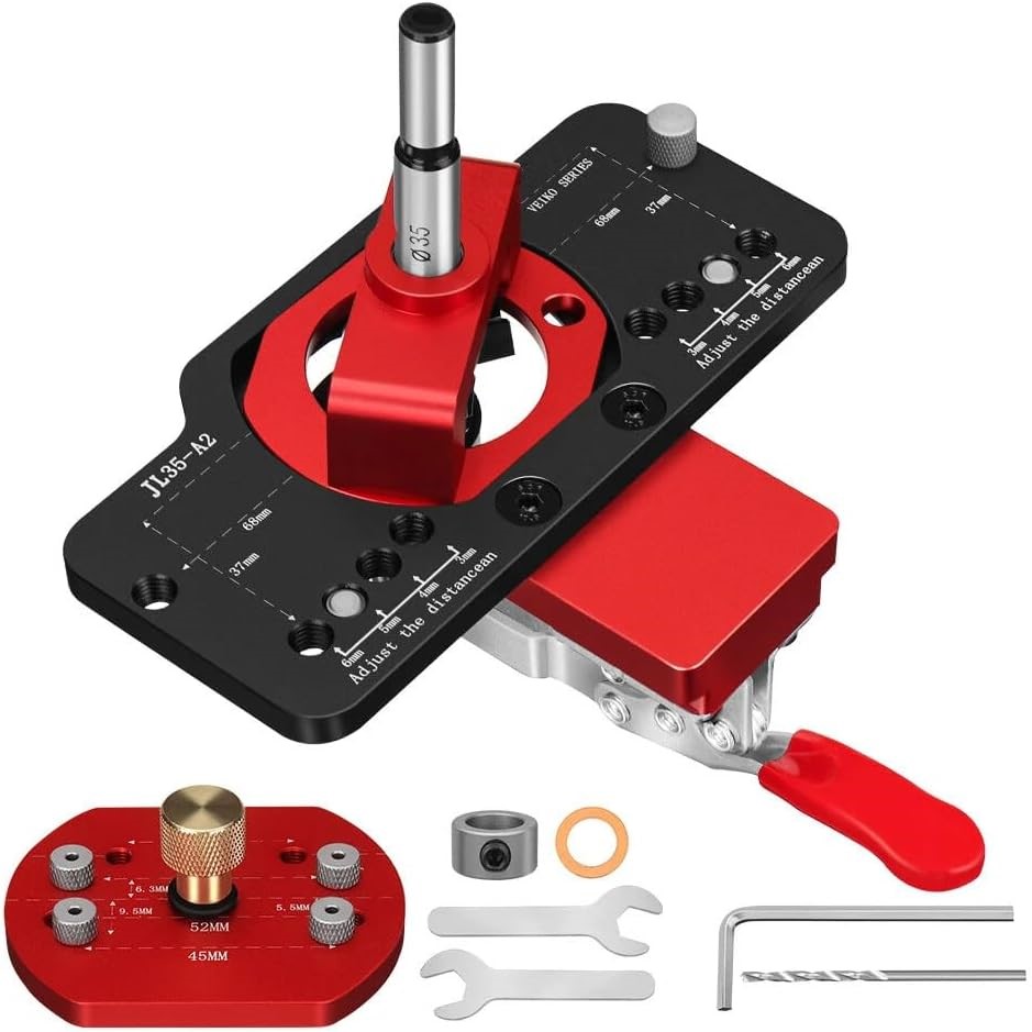 Parknshop Original 35mm Hinge Jig, Drilling Hole Puncher Hinge Jig Drill Gu