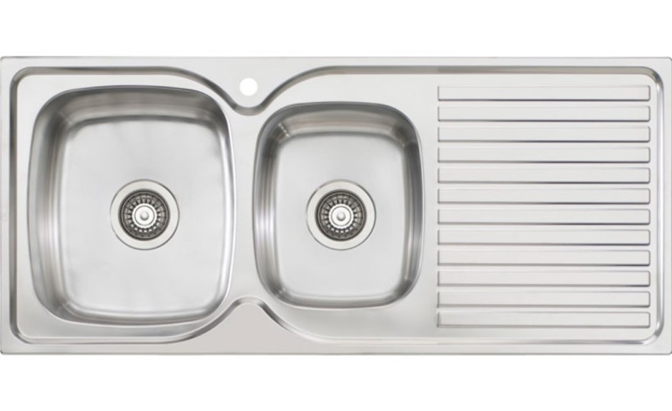 OLIVERI Endeavour 1 & 3/4 Inset Sink & Drainer 1080L x 480W. Model EE11 1TH