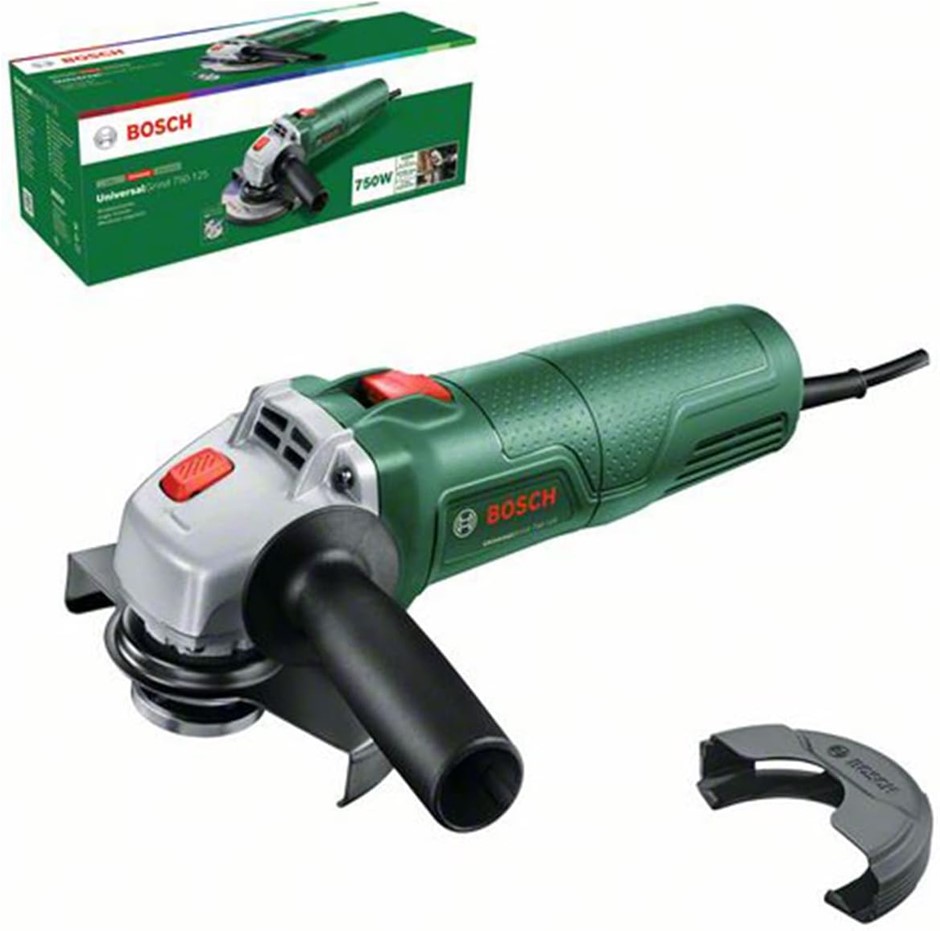 BOSCH 750W Electric Angle Grinder 125 mm, for Grinding, Cutting, Brushing a