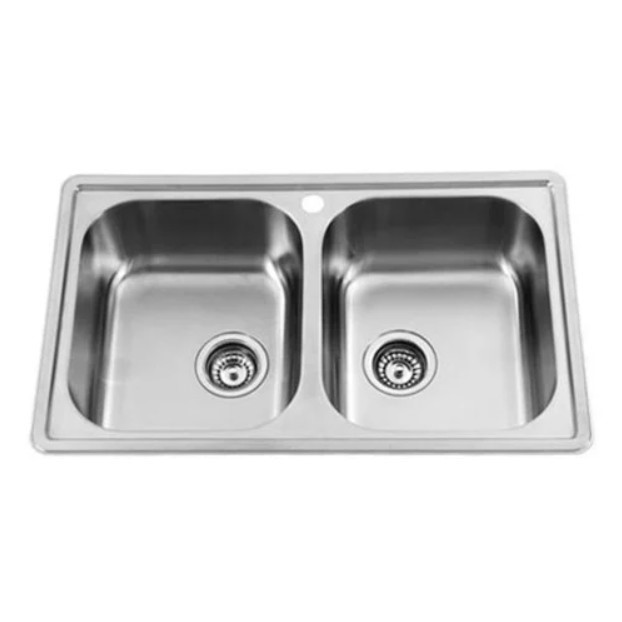 Prestige 790mm Double Stainless Steel Kitchen Sink.