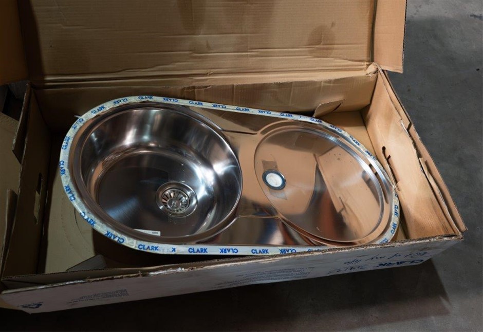 CLARK EPURE CELLINI Round Single Bowl Stainless Steel Sink.