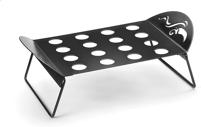 2 x OUTSET Non-Stick Jalapeno Roaster, 6.25 x 11.5 x 2 inches, Black