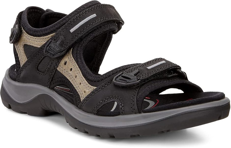 ECCO Men's Offroad Sandal, Black/Mole/Black, EU 43/US 9-9.5