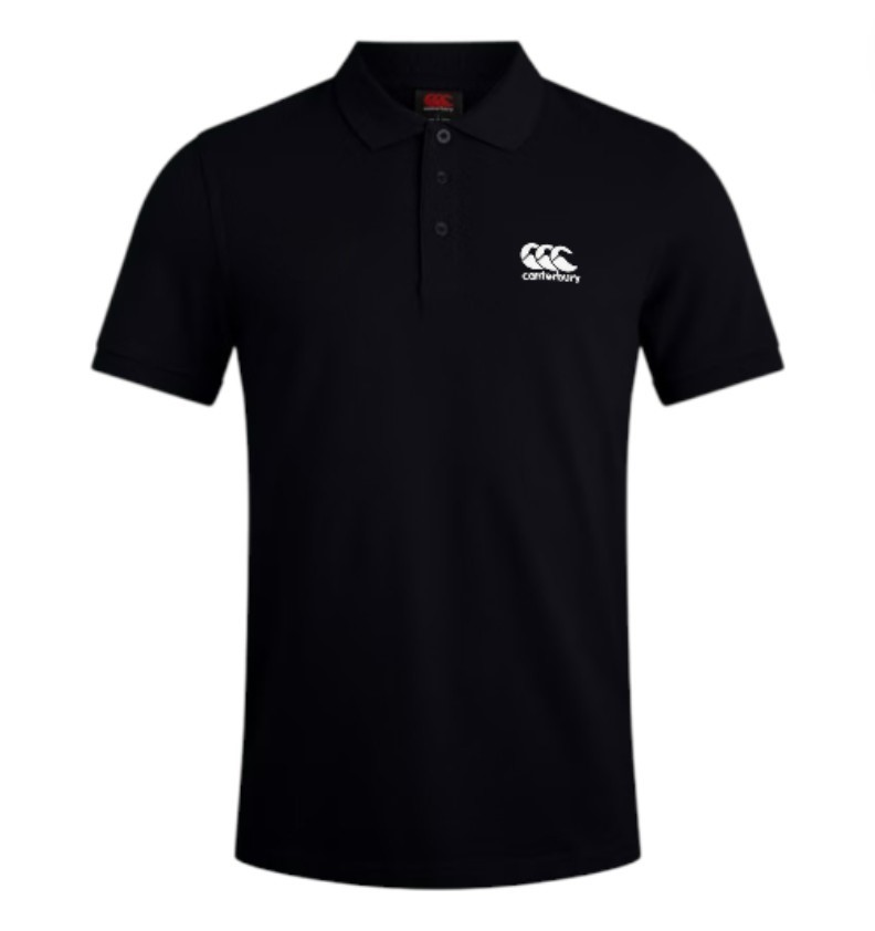 CANTERBURY Men's Anchor Polo, Size XL, 35% Cotton, Black. Buyers Note - Di
