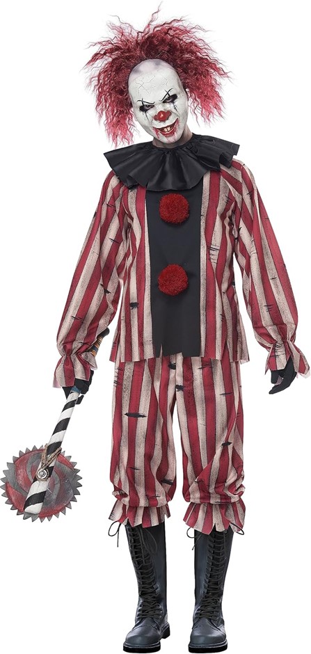 CALIFORNIA COSTUMES Men's Plus Size Nightmare Clown Costume, Size Adult Plu