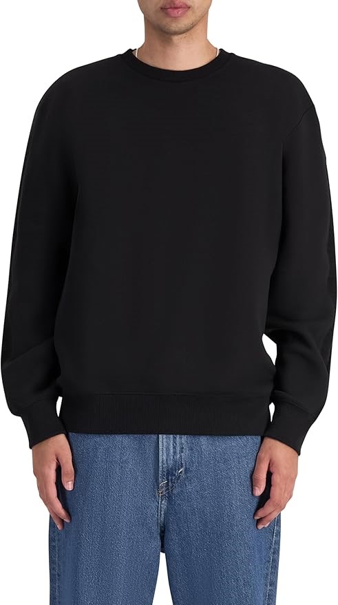 CHAMPION Men's Rochester Capital Crew Sweatshirt, Size S, Black, ATXBN. RRP