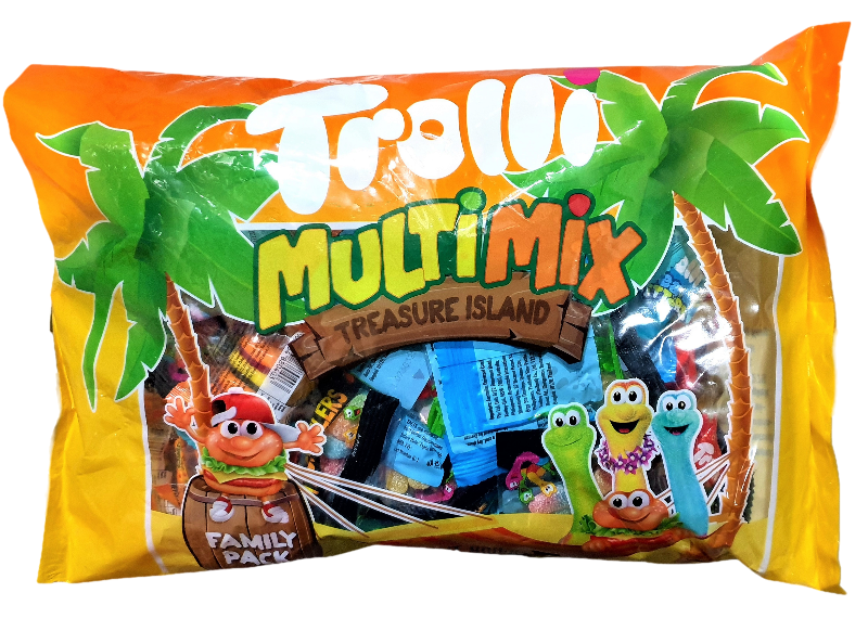 2 x TROLLI Multimix Treasure Island Family Pack, 800g. N.B: Damaged packagi