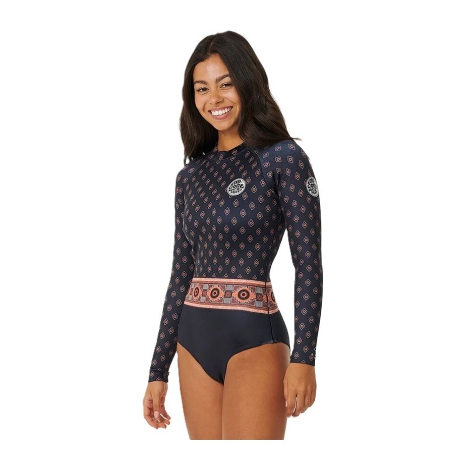 RIP CURL Women's G-Bomb 1mm Back Zip Long Sleeve High Cut Springsuit, Size