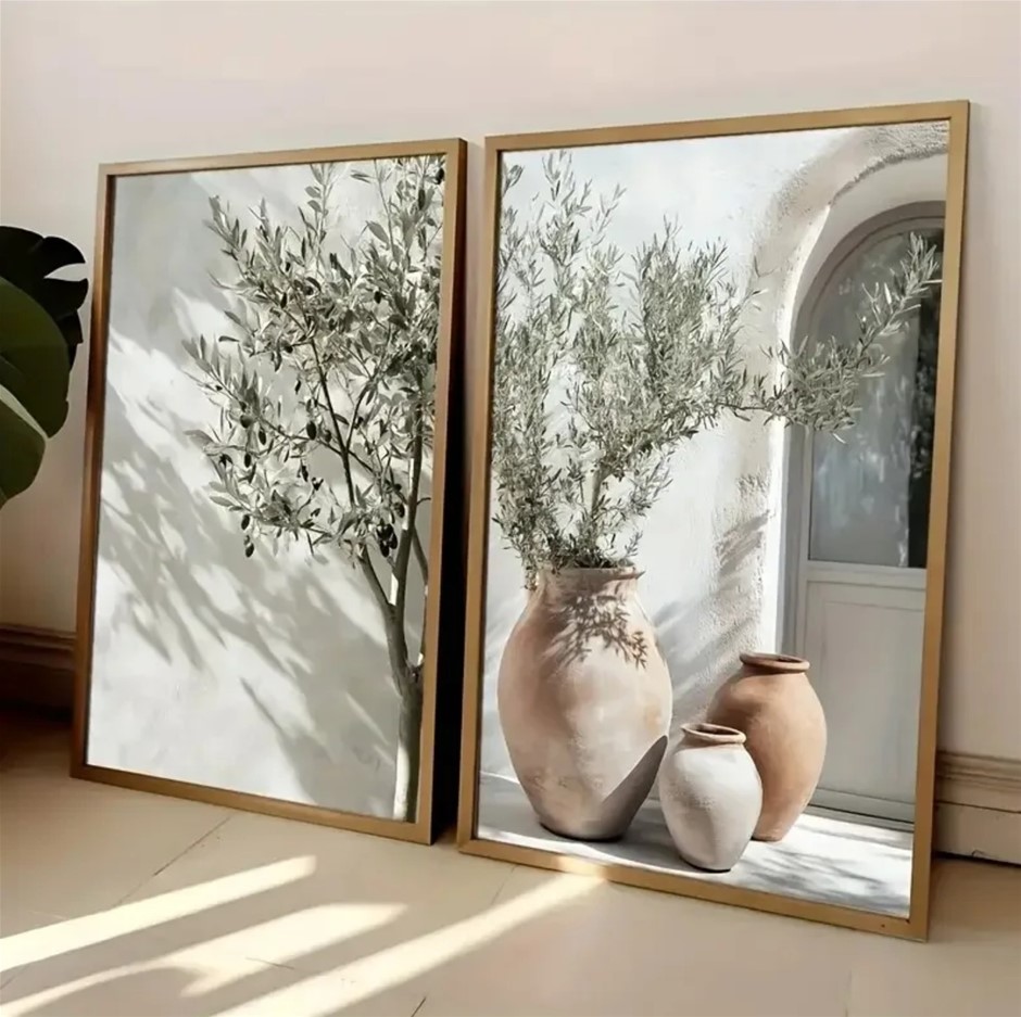 TWO PIECE Mediterranian Style "Olive Tree" CANVAS Prints