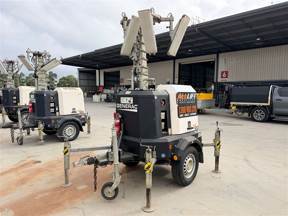 2018 Generac V20 Single Light Tower Trailer
