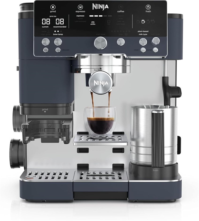 NINJA Luxe Café Premier Espresso Machine, 3 in 1, Filter, Built-in Grinder