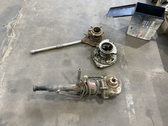 <p>Electric Pipe Threader & Qty of Natural Gas Wall Heaters x3</p>