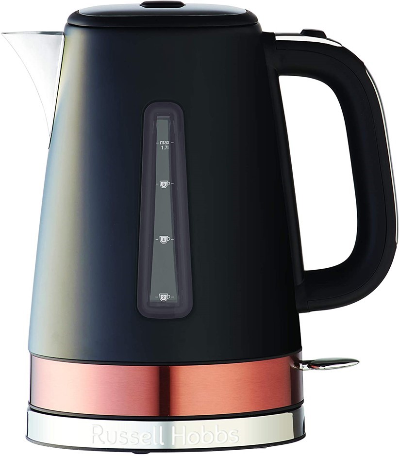 RUSSELL HOBBS Brooklyn Ketlle, Colour: Copper/ Black. NB: Has Been Used.