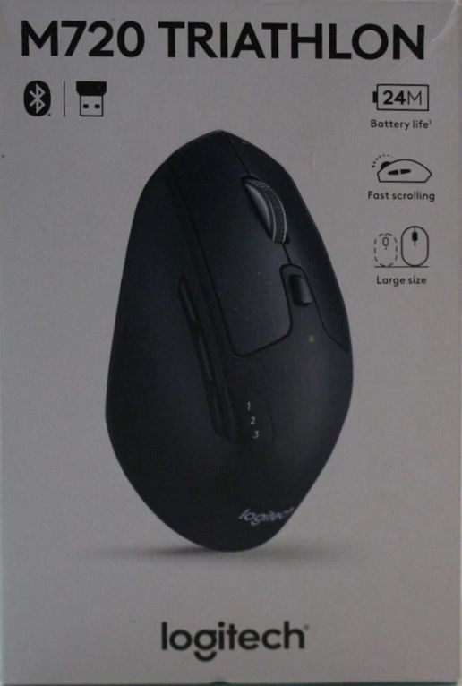 New Sealed Logitech M720 Triathlon Wireless Mouse - Black