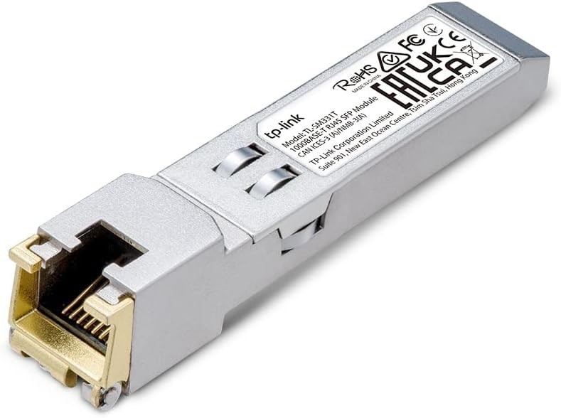 TP-LINK Omada 1000BASE-T RJ45 SFP Module, Support Host Systems & TX Disable