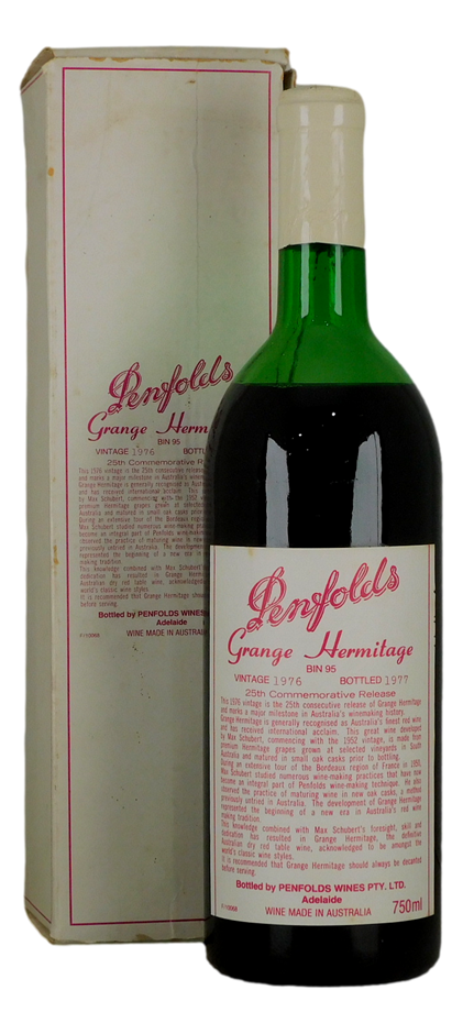 Penfolds Bin 95 Grange Hermitage 1976 (1x 750mL) SA.