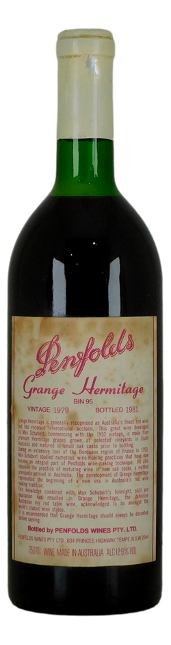 Penfolds Bin 95 Grange Hermitage 1979 (1x 750mL), SA.