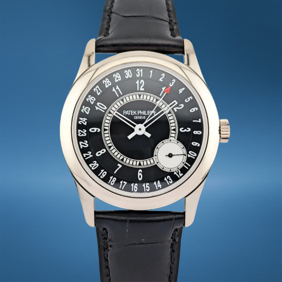 PATEK PHILIPPE CALATRAVA 39MM 18K WHITE GOLD 6006G AUTOMATIC BXP & COA